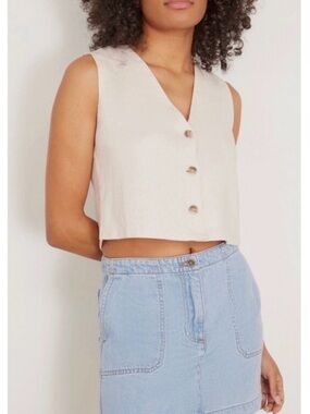 NWOT Xirena 100% linen vida vest
